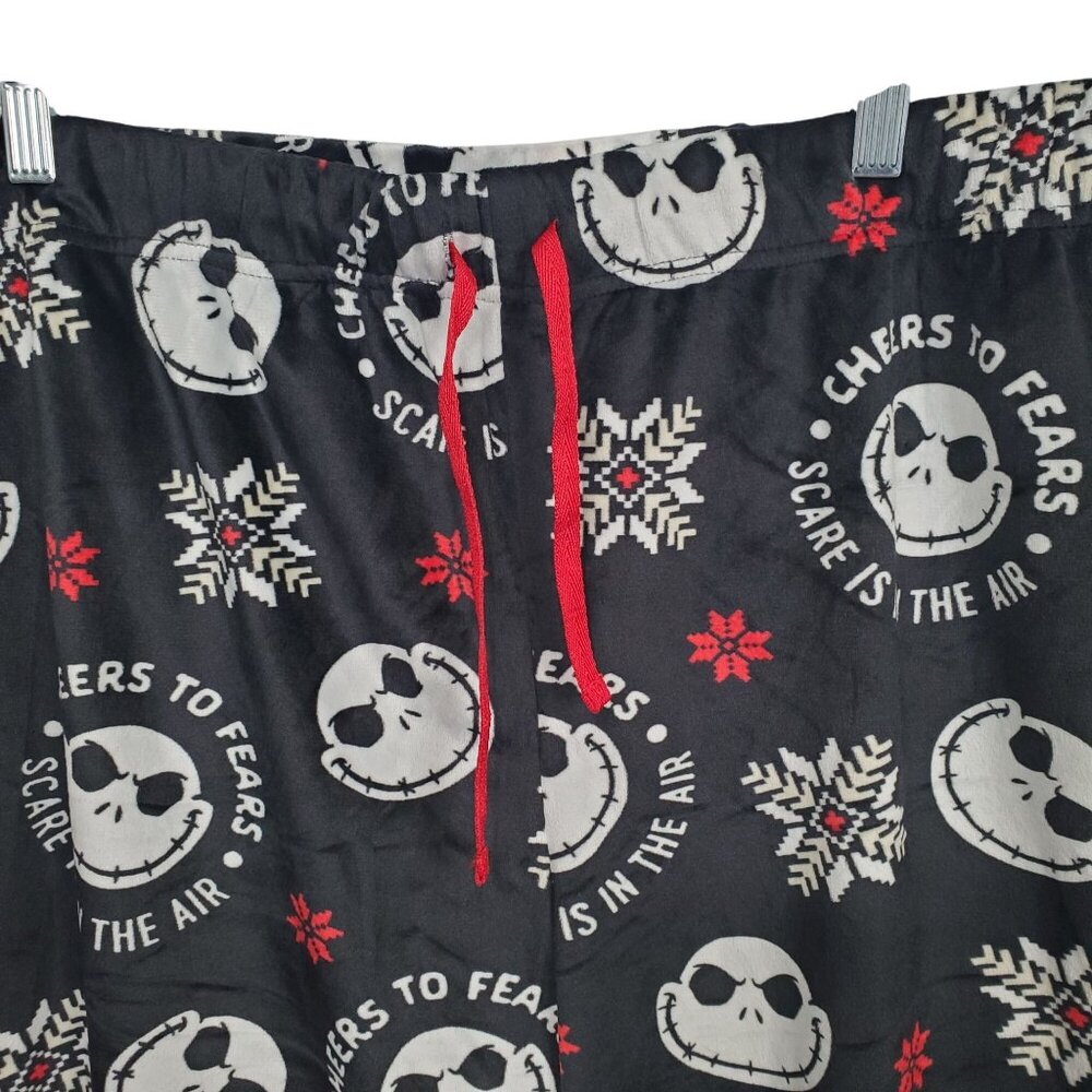 Disney Nightmare Before Christmas 3X Pants Velvety Fleece Jack Skellington Snow - Picture 4 of 9